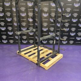 Cybex Power Squat Rack w/Dual Pull-up Bars J Hooks Safeties & Plate Storage – Newest Model