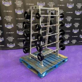 Iron Grip Urethane 20-110 lb. EZ Curl Bar Set w/Hammer Strength Rack