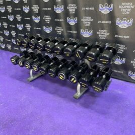 Promaxima Urethane Dumbbell Set 105-150 lbs. w/Life Fitness Signature Series Rack