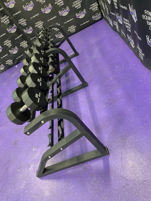 20-95lb Iron Grip Dumbbell Set with 2 Racks (249975) - Treadmill