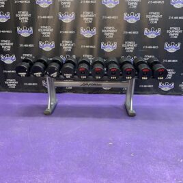 GPI URETHANE PRO DUMBBELLS 110-150 lbs w / Life Fitness Rack